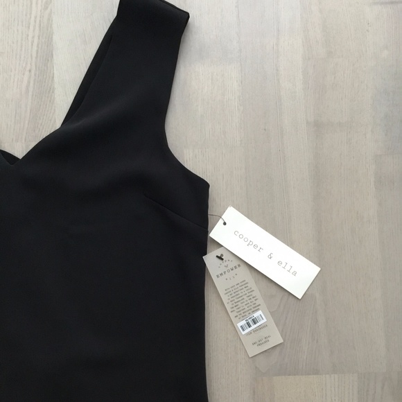 Cooper & Ella Little Black Dress with Back Ruffle Detail - New - Picture 6 of 11